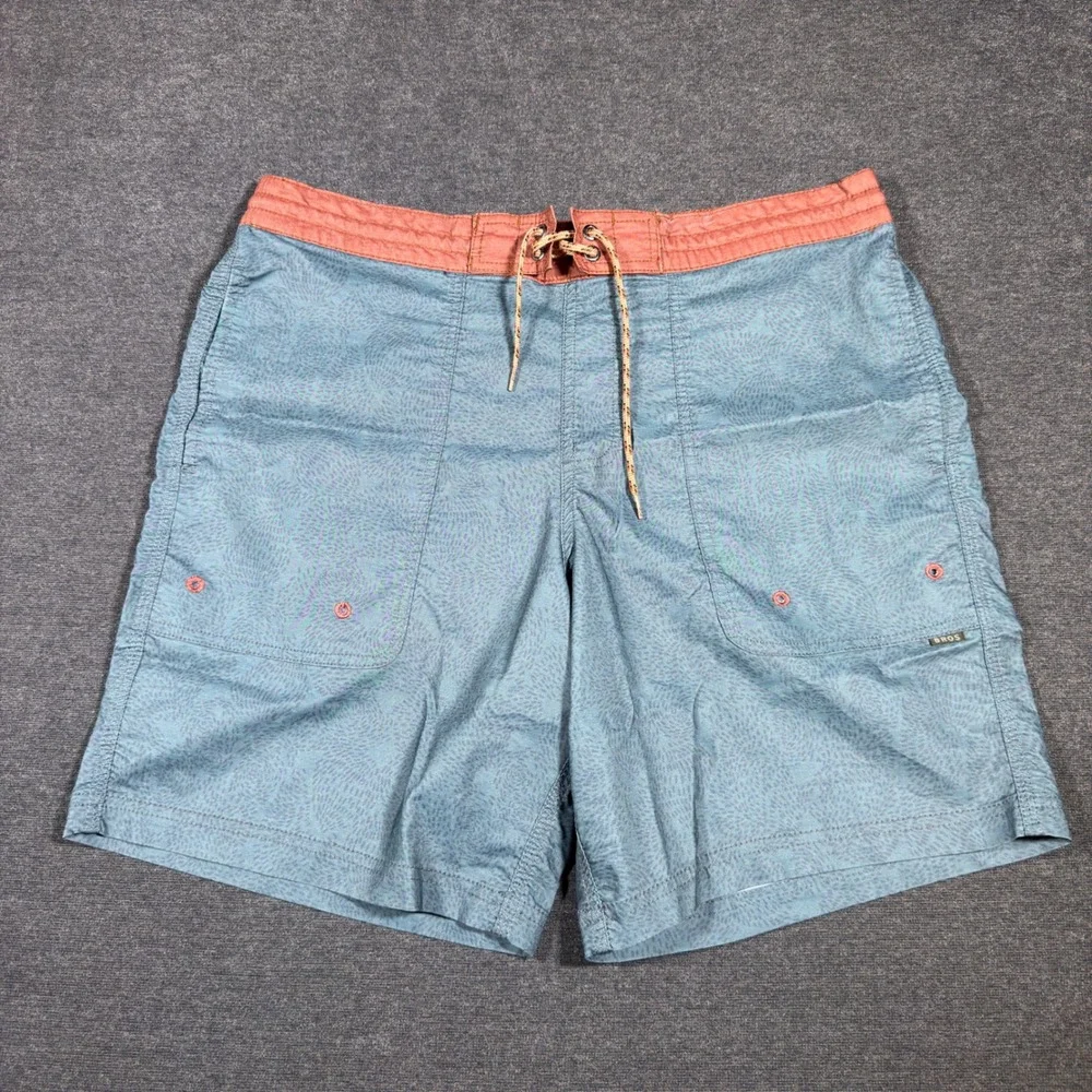Howler Bros Horizon‎ Hybrid Shorts Mens 33 Blue Coral Board Shorts Swim Trunks